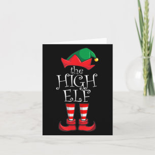 High Elf Matching Family Christmas Party Pajama Hi Card