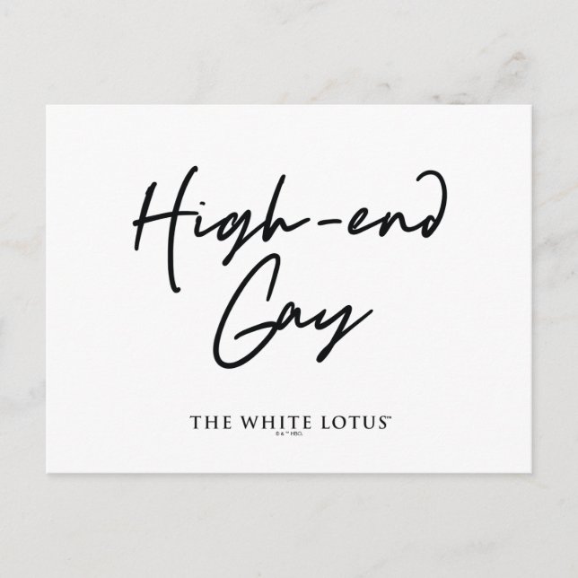 High-End Gay - The White Lotus Postcard (Front)