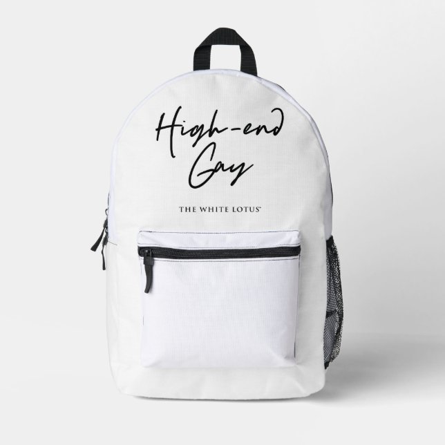 High-End Gay - The White Lotus Printed Backpack (Front)