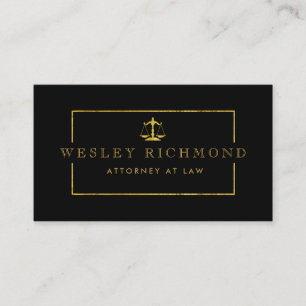 High End Luxe Attorney Business Cards