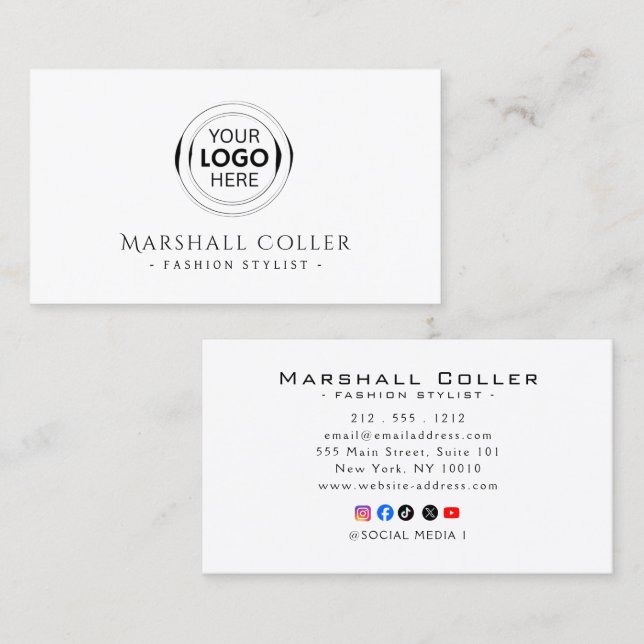 High-End Luxury Logo Business Cards (Front/Back)