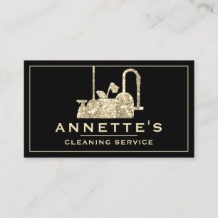 High end style cleaning inspired  business card