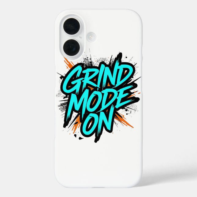 High Energy "Grind Mode On" Hustle Case-Mate iPhone Case (Back)