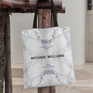 High Fashion Personalized Marble Pattern Tote Bag