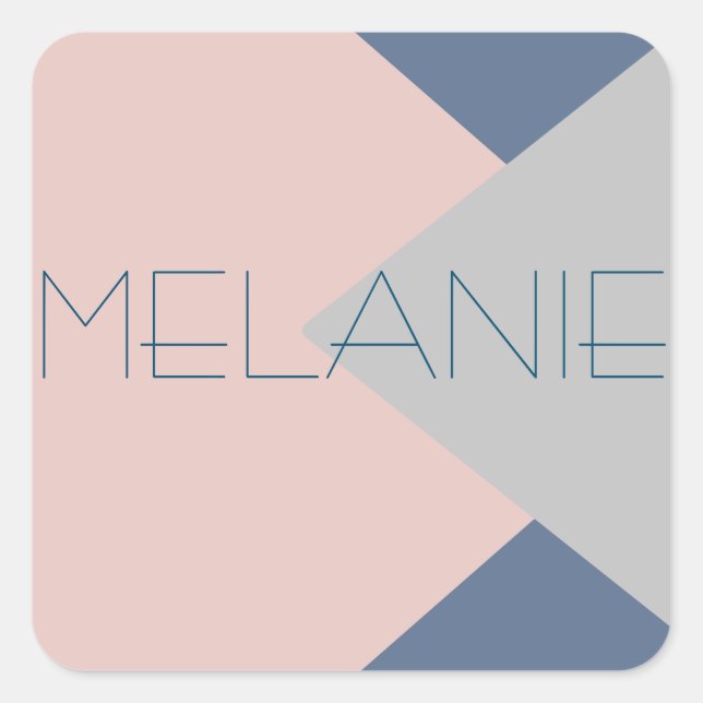 high fashion super modern monogram square sticker (Front)