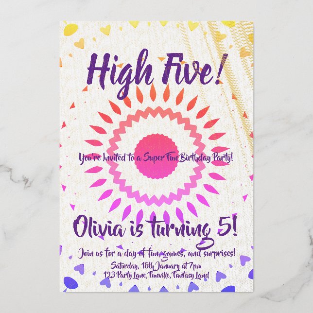 High Five! 5th Birthday  (Front)