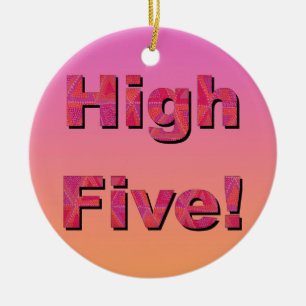 High Five! Ceramic Ornament