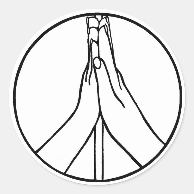 High five peace sign stickers (Front)