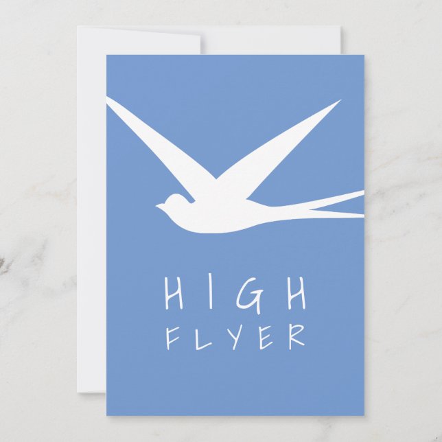 High Flyer Job Promotion Celebration Party Invitation (Back)