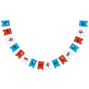 High Flyin Party Invitation Bunting Flags