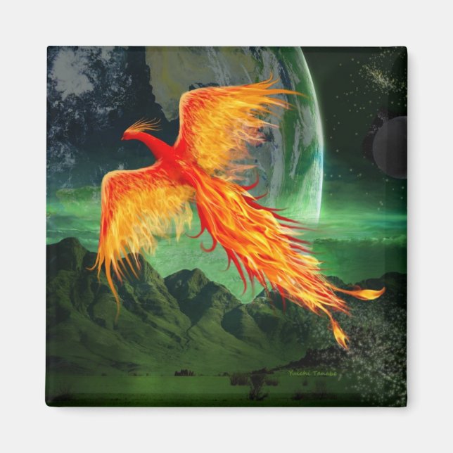High Flying Phoenix Magnet (Front)