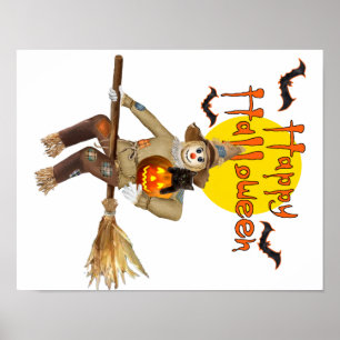 High Flying Scarecrow Poster