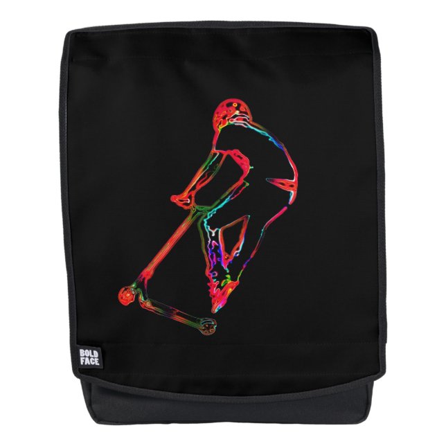 High-flying Scootering - Scooter Boy Backpack (Front)