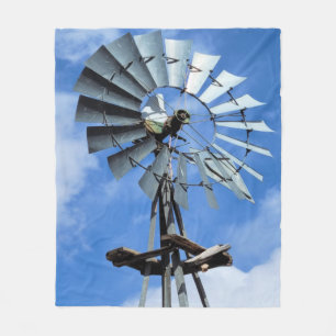High Flying Wind Wheel Lee Martinez Fort Collins Fleece Blanket