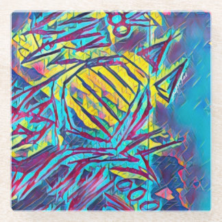 High Frequencies Glass Coaster