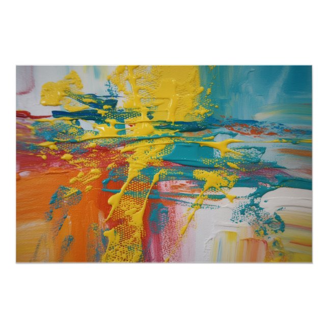 High-Gloss Abstract Explosion Poster (Front)