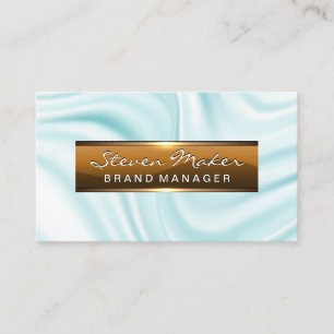 High Gloss Metallic Banner   Silk Drapery Business Card