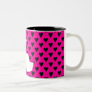 HIGH HEEL - PUMP IT UP HOT PINK Two-Tone COFFEE MUG