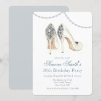 High Heel Shoe Couture Birthday Invitation