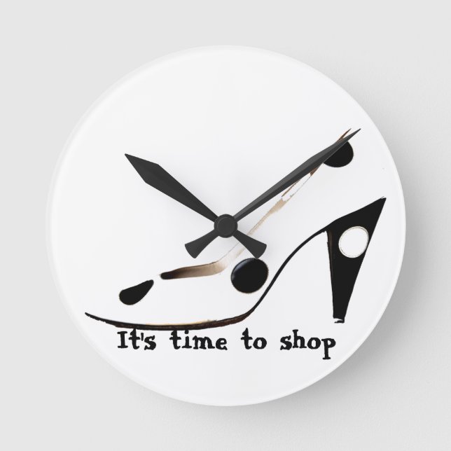 High Heel Shoe Fashionista Wall Clock (Front)