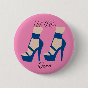 High Heel Shoe Thunder_Cove 2 Inch Round Button