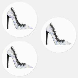 High heel shoe with hologram effect