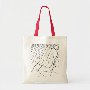 high heel shoes chequered pattern art colouring pa tote bag