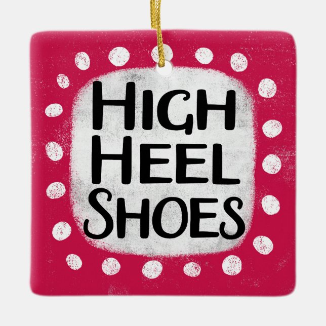 High Heel Shoes Ornament (Front)