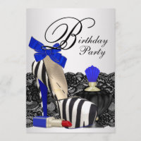 High Heel Shoes Royal Blue Birthday Party