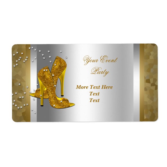 High Heel Shoes Silver Gold Event (Front)