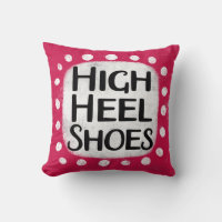 High Heel Shoes Throw Pillow