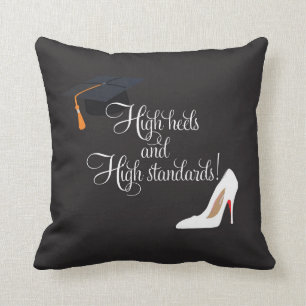 High Heels and High Standards Throw Pillow