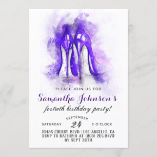 High Heels Fabulous Glam Invitation Anniversaire