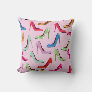high heels Pattern Throw Pillow
