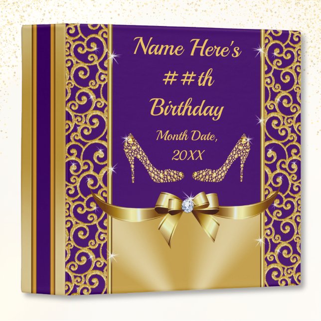 High Heels, Photo Album for Birthday, Customizable Binder (50th birthday gift ideas. 40th birthday gift for woman. High Heel birthday. Birthday Photo Album.)