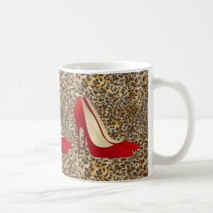 high heels red coffee mug