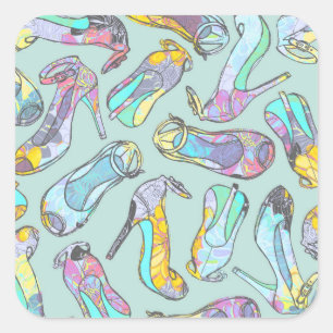 High Heels Square Sticker