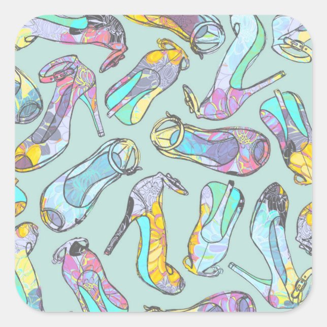 High Heels Square Sticker (Front)