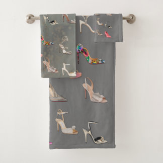 High Heels Stilettos Fashion Shoes Bath Towel Set