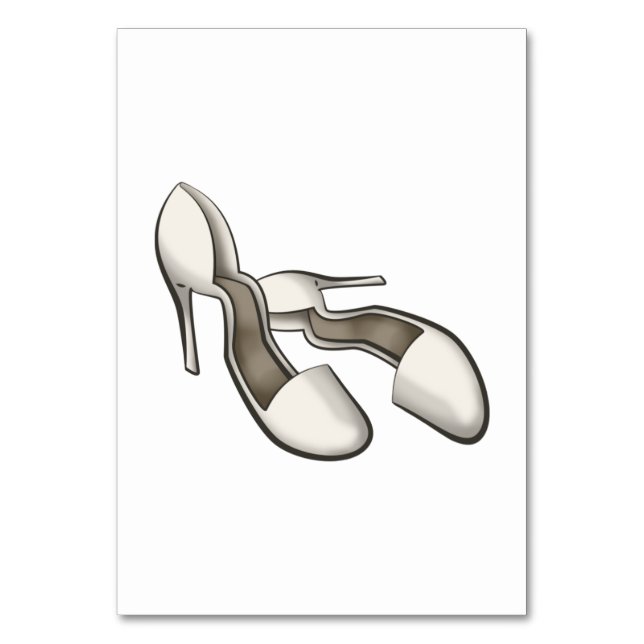 High Heels Table Number (Front)
