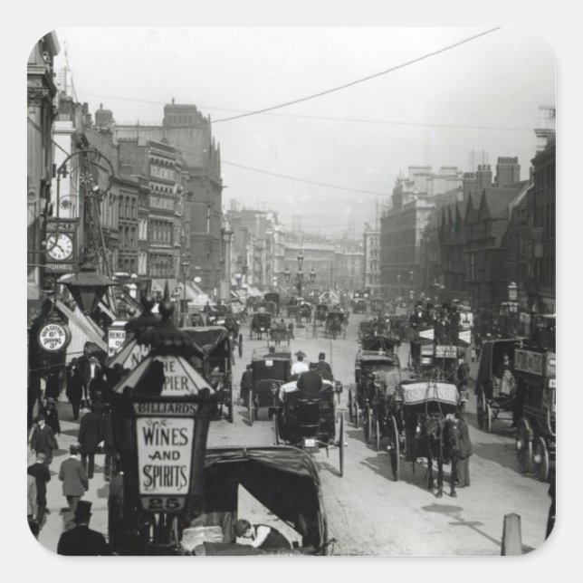 High Holborn, London, c.1890 Square Sticker (Front)