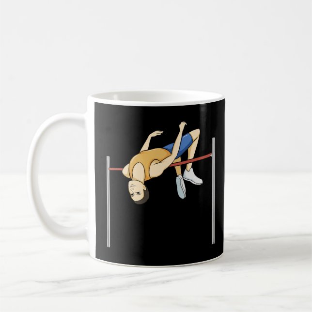 High Jump Athletics Track and Field  Coffee Mug (Left)