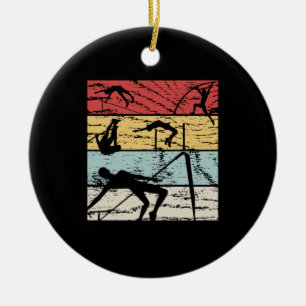 High Jump Retro Ceramic Ornament