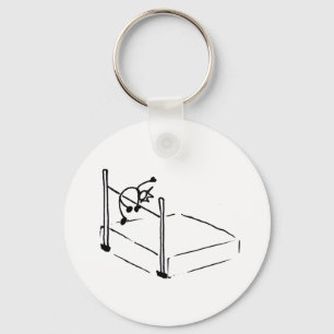 High Jump StickMan Track and Field Keychain