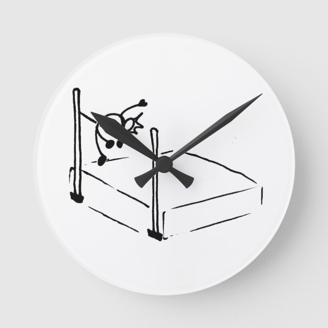 High Jump StickMan Track and Field Round Clock (Front)