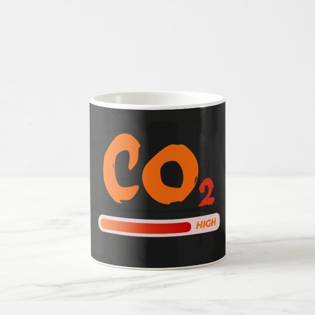 High levels of carbon dioxide pollution,colourful  coffee mug (Center)