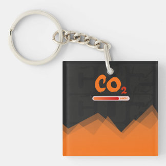 High levels of carbon dioxide pollution,colourful keychain