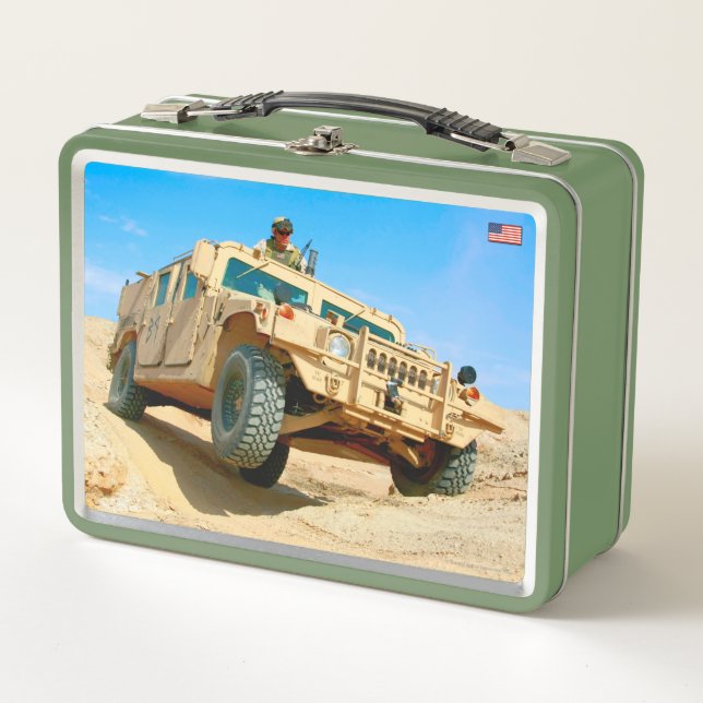 HIGH MOBILITY MULTIPURPOSE WHEELED VEHICLE METAL LUNCH BOX (Front)