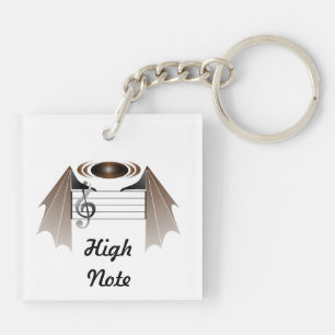 High Note Bat Favorite Song Keychain