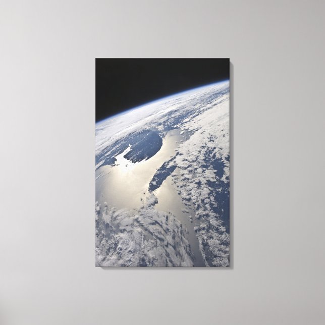 High-oblique view of the Gaspe Peninsula Canvas Print (Front)